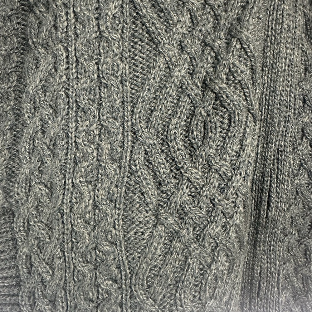 Aran Crafts Women's Cardigan Size Small Green Wool Ireland Cable Knit Fisherman - Picture 5 of 10